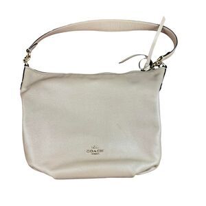 Authentic Coach Women's tan/beige shoulder purse